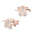 Snake With CZ Stone Silver Ear Stud STS-5057